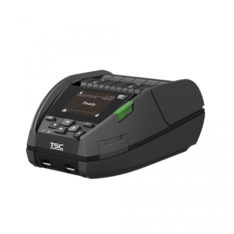 TSC Alpha-30L - impresora móvil de etiquetas de 3 pulgadas en configuración de referencia