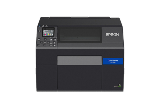 Epson ColorWorks CW-C6500A - etiquetas a color anchas con cortador en configuración de referencia