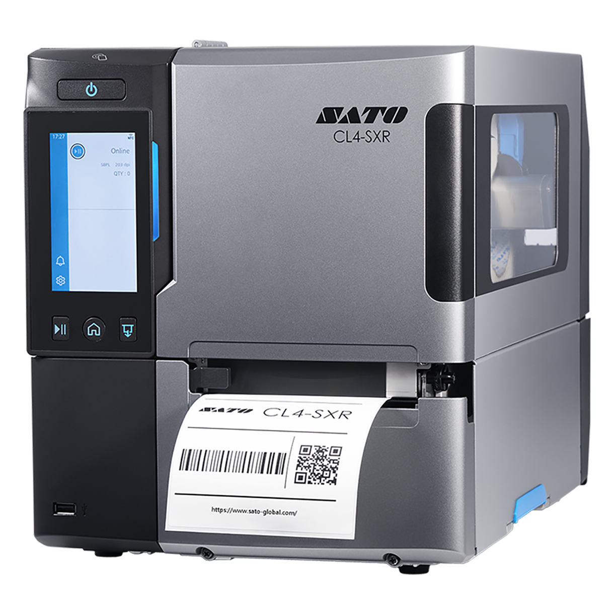 SATO CL4-SXR - impresora industrial inteligente de 4 pulgadas en configuración de referencia
