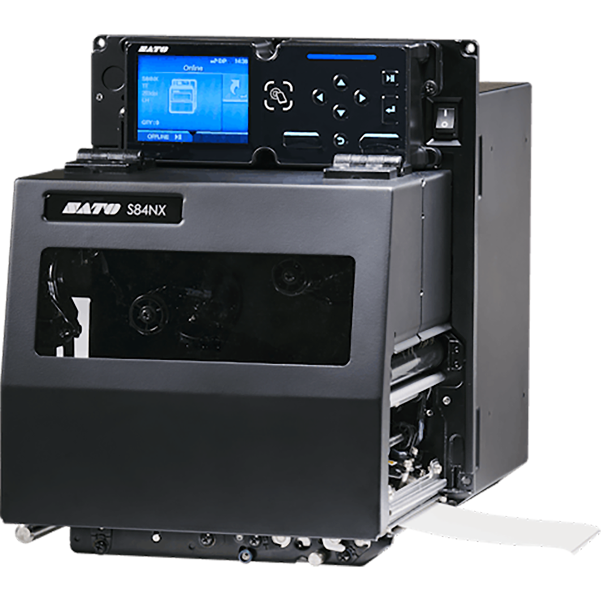 SATO S84NX - motor de impresión de 4 pulgadas en configuración de referencia