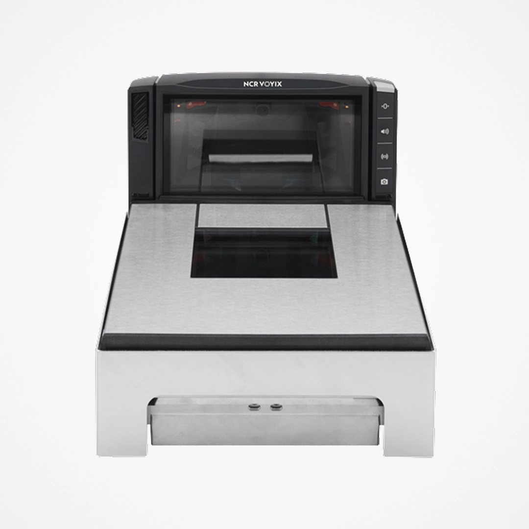 Escáneres biópticos NCR Voyix para checkout en configuración de referencia
